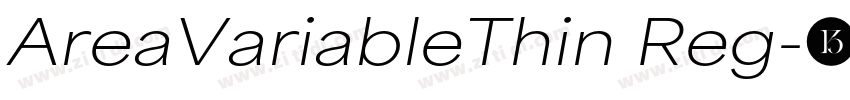 AreaVariableThin Reg字体转换